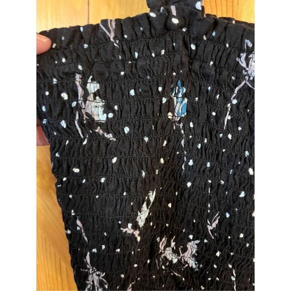 Lucky Brand Crop Top Black Floral Small S (2212) - Picture 2 of 5